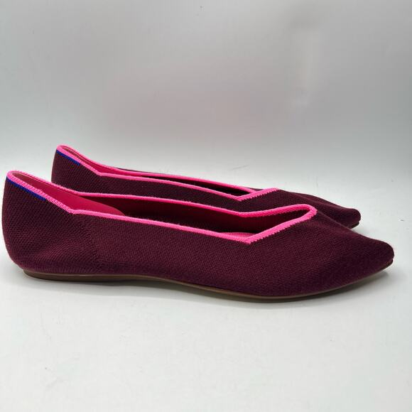 Rothys Retired Currant Merino Point Flats Multicolor Size 9 - Picture 3 of 7